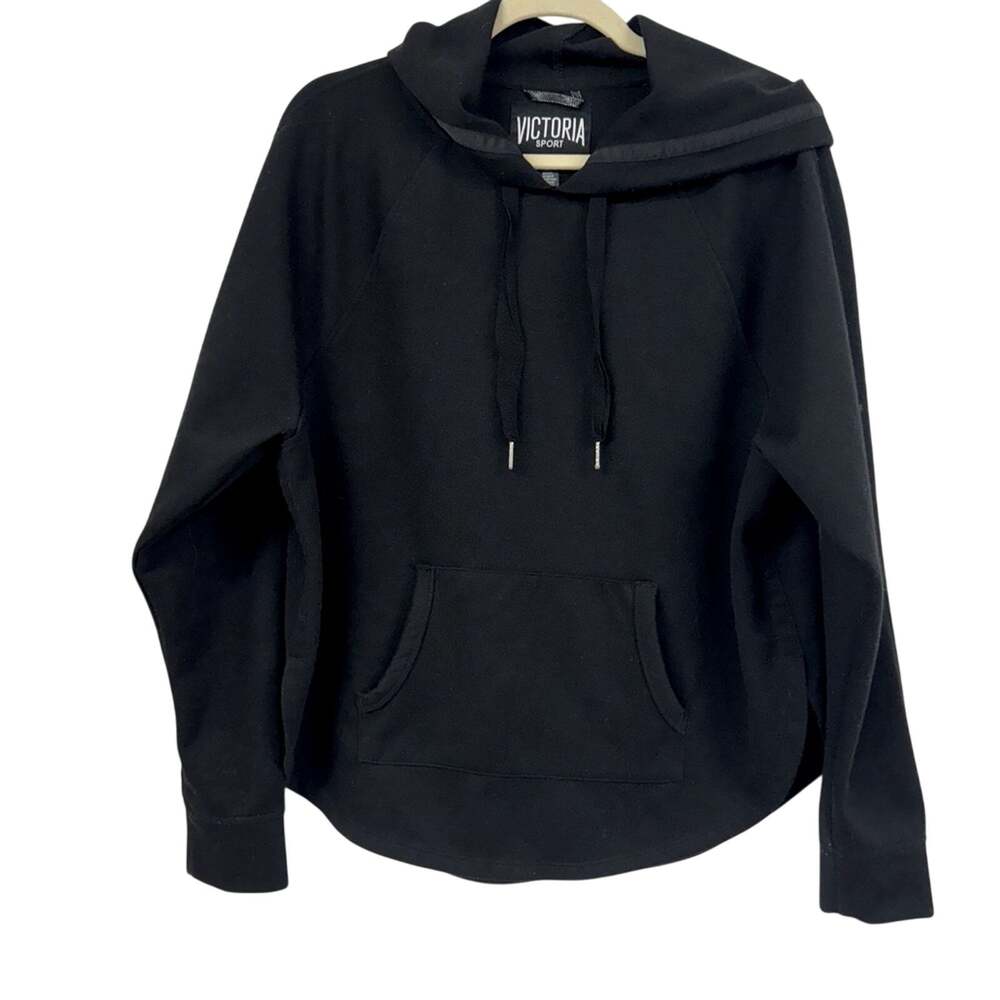 Victoria Secret Sport Black Hoodie Sweatshirt Womens XS Warm Cozy Pullover
